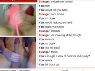 Young woman Using Brush on Omegle - MoreCamGirls.com